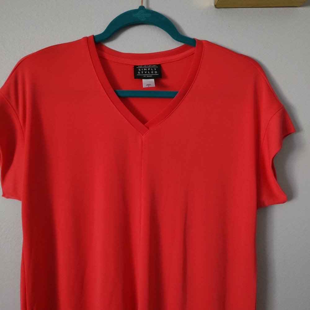 Top Blouse Simply styled Women Orange Fresh Size medium Brand New With Out Tags - Picture 5 of 7